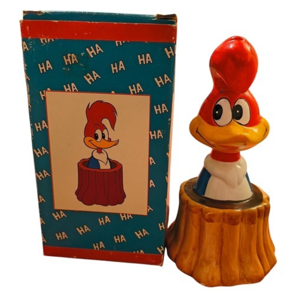 1990s Applause & Walter Lantz Ceramic Woody Woodpecker Coin Bank